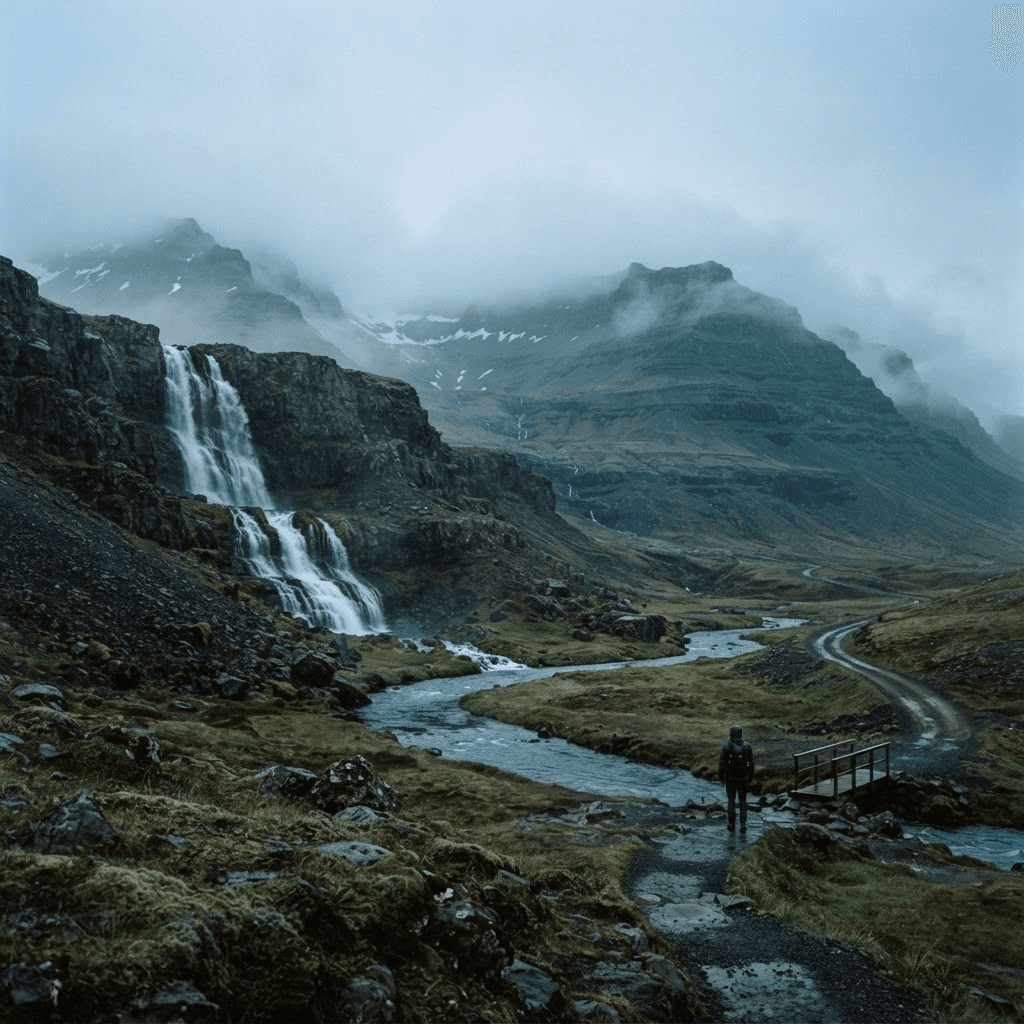 Rugged landscape in Iceland